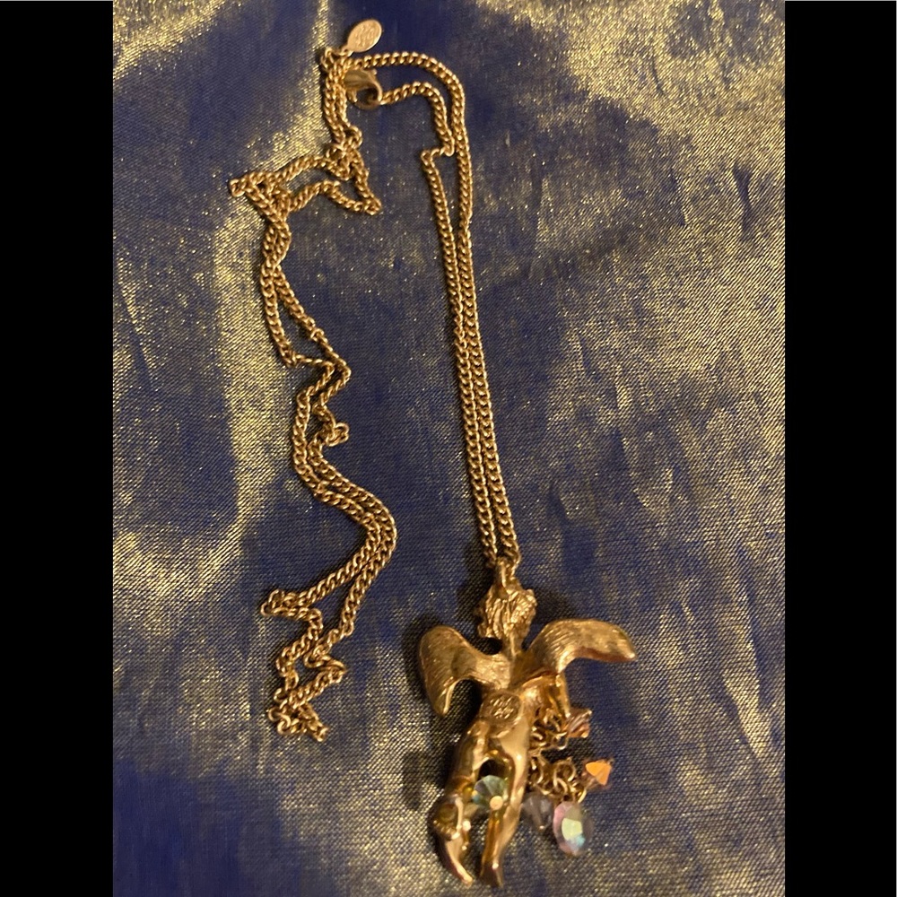 Kirks Folly Angel, Rhinestones, & Charms Necklace - Picture 5 of 12